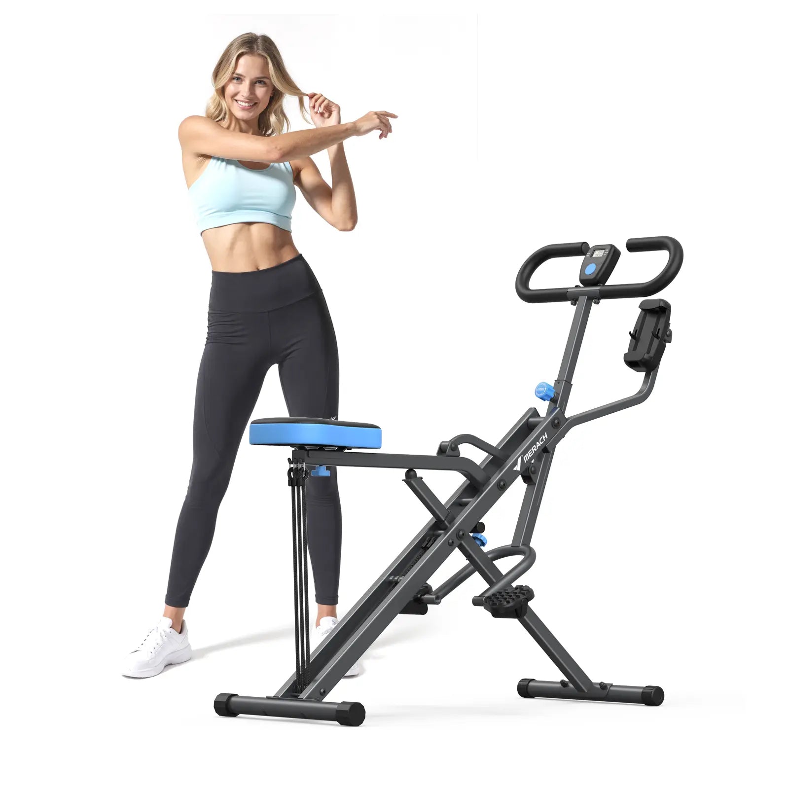 2-in-1 LCD Squat Row Machine for Women Leg & Glute Training