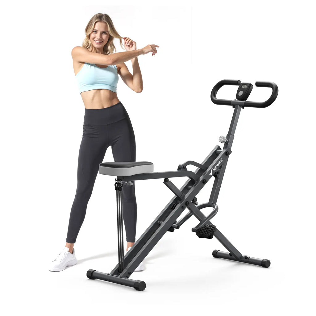 350LBS Stable Dual Function Squat Row Trainer, Home Lower Body Workout Equipment