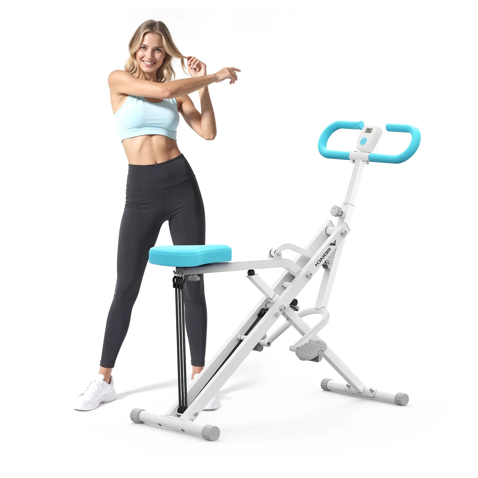 2-in-1 LCD Squat Row Machine for Women Leg & Glute Training