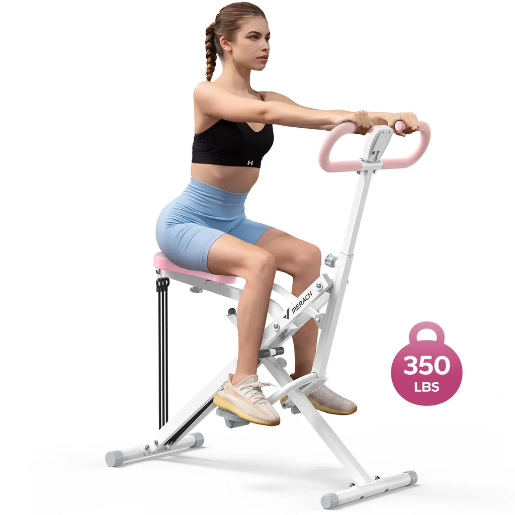 Adjustable Resistance 2-in-1 Squat Row Machine, 350LBS LCD Leg Glute Trainer for Women | Summervibes