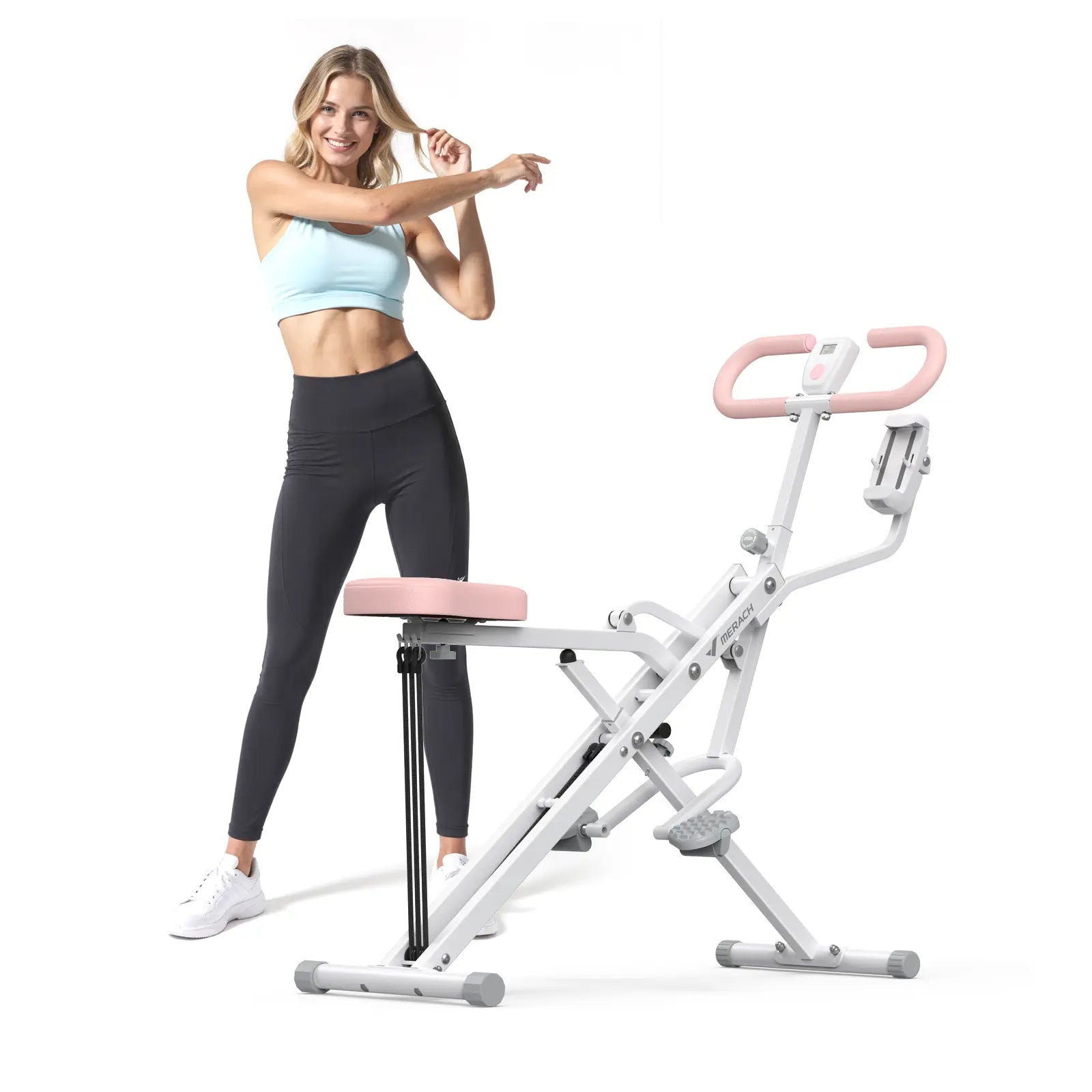 2-in-1 LCD Squat Row Machine for Women Leg & Glute Training